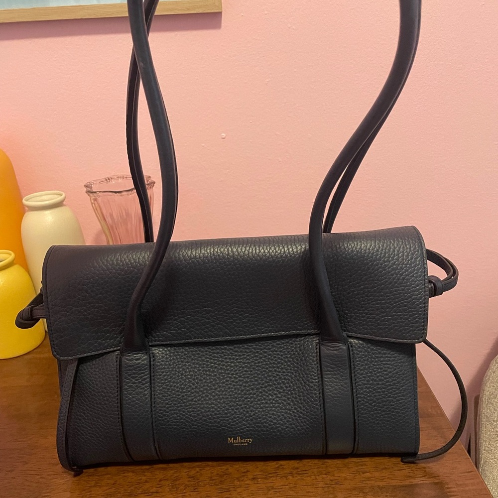Mulberry Navy Small Soft Bayswater